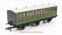 R40086A Hornby SR 6 Wheel 3rd Class Coach number 1909 in SR Olive Green livery - Era 3